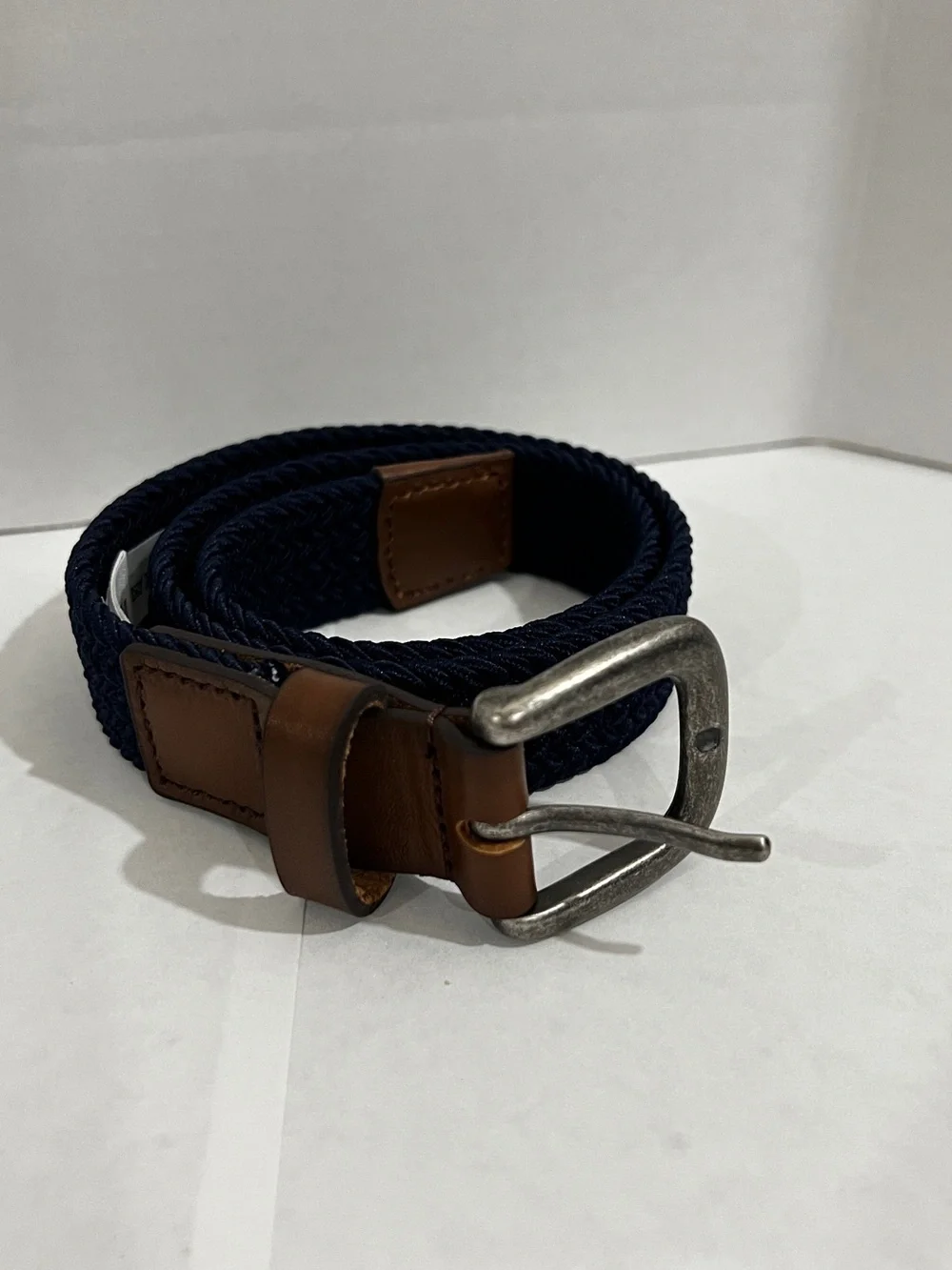 Janie and Jack Boys Braided Navy Blue Belt Size 2-3 Toddler With Buckle